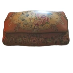 Raymond Waites Vintage Floral Ceramic Trinket Box Mid Century